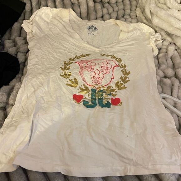 Juicy couture Size xl Baby v neck tee t shirt top - Picture 1 of 2